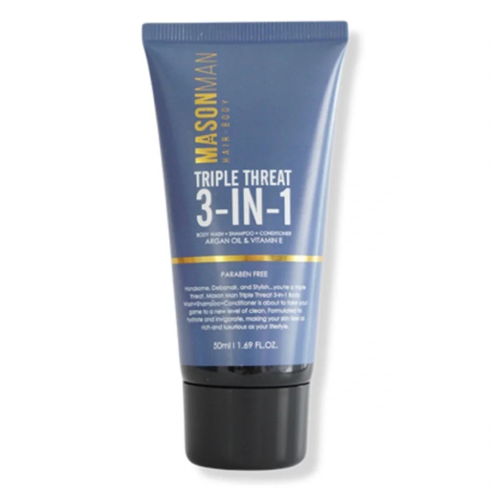 FREE💝 Mason Man Triple Threat 3-in-1 Body Wash Shampoo Conditioner Travel